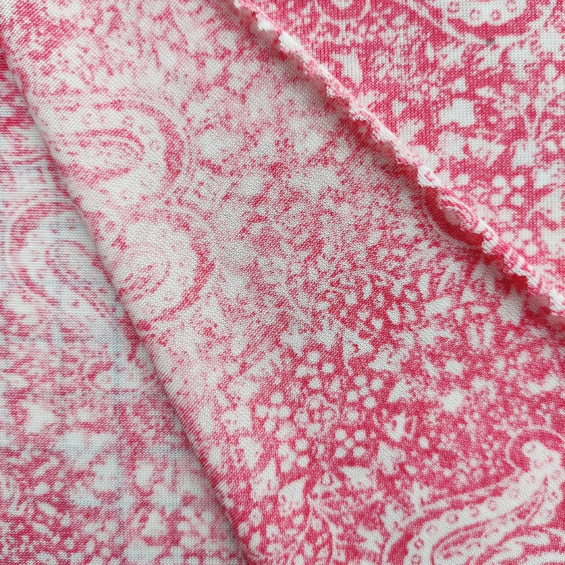 100% Viscose Twisted Stretch Jersey Fabric - fabric detail view 4 for B2B apparel sourcing