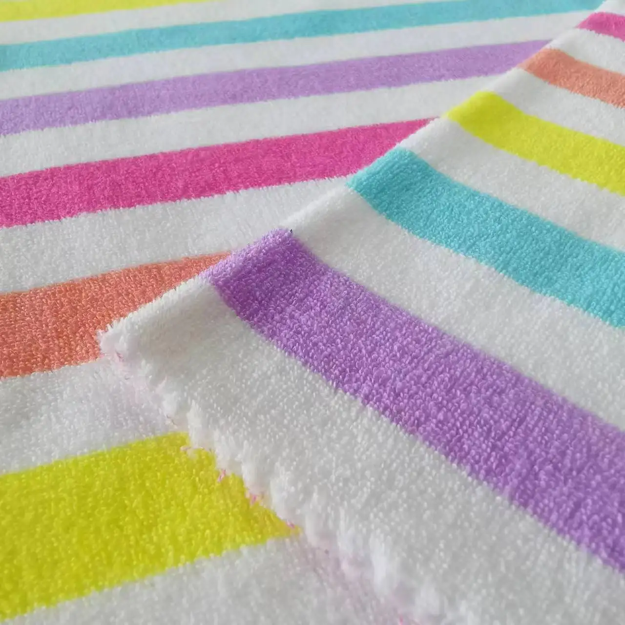 Custom Printed Waterproof Anti-static Stretch Breathable Anti-Bacteria UV Protection 250gsm Polyester/Cotton Terry Fabric